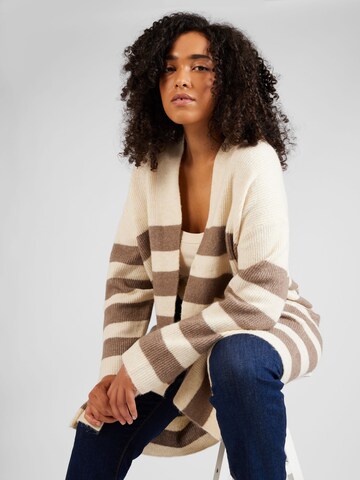 Vero Moda Curve Knit Cardigan 'PHILINE' in Beige