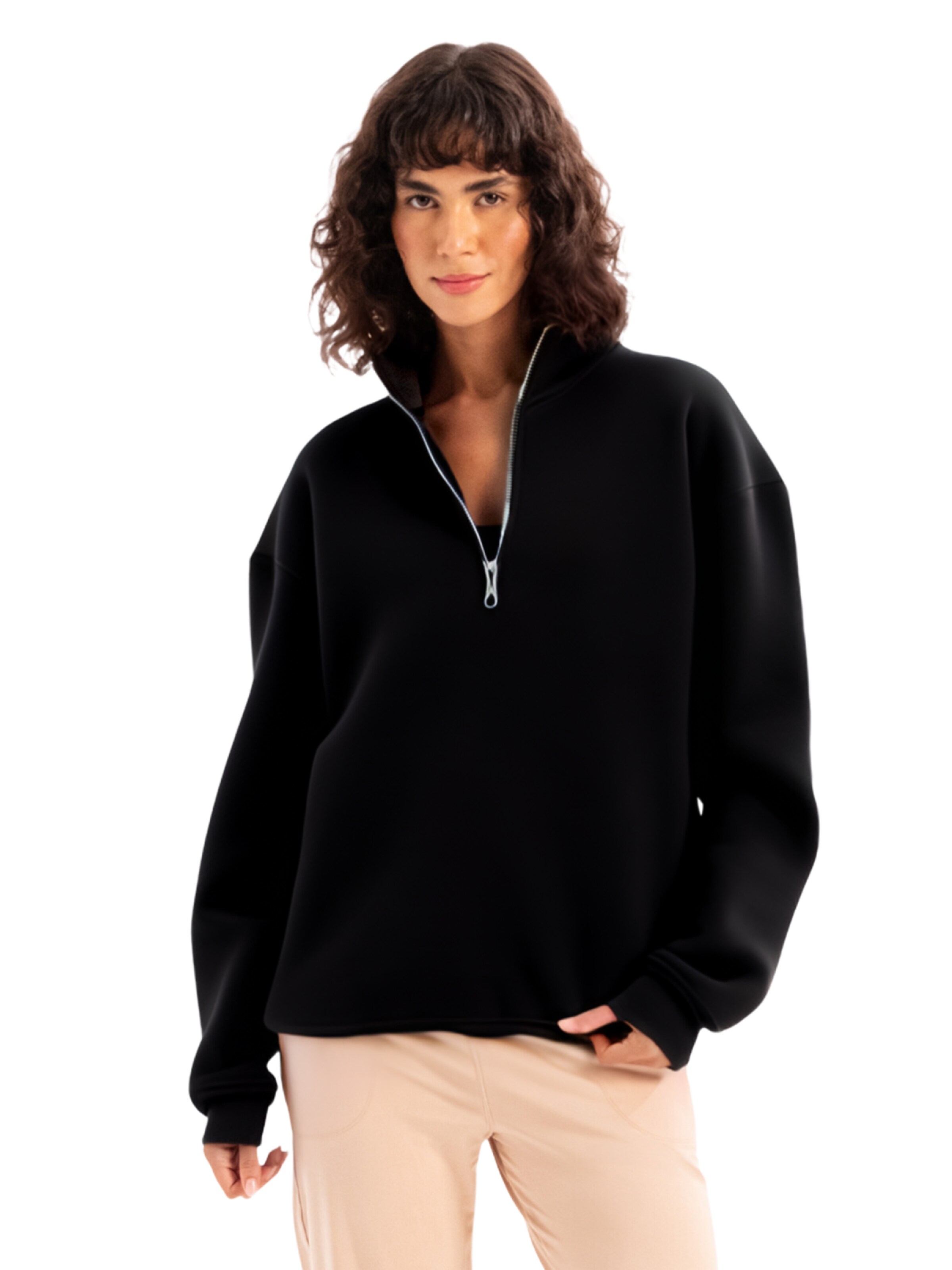 Justever Sweatshirt 'Ana6' in Zwart: voorkant