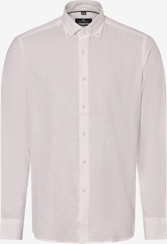 Nils Sundström Regular fit Button Up Shirt in White: front