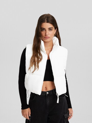 Gilet Bershka en blanc : devant