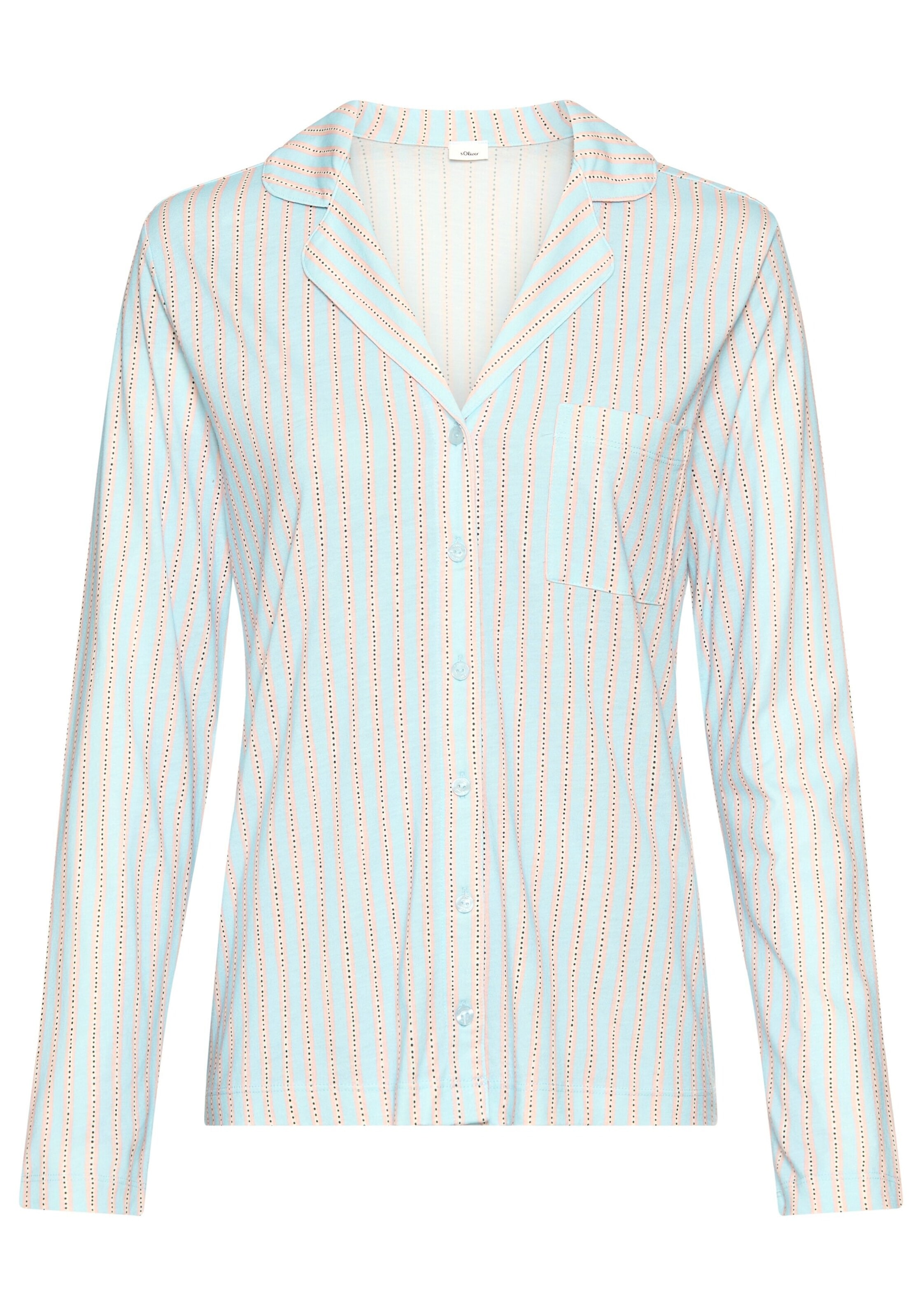 s.Oliver - Camisa de pijama em azul: frente