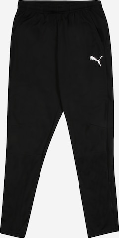 Coupe slim Pantalon de sport 'Liga' PUMA en noir : devant