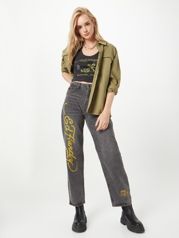 Top 'BUZZ' di Ed Hardy in grigio