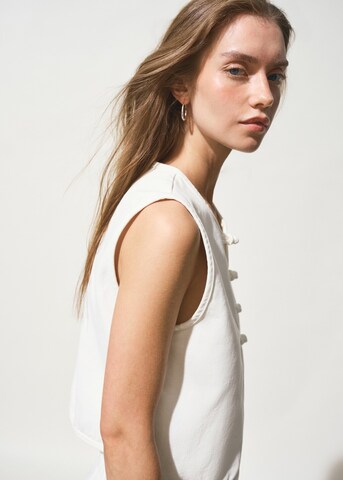 MANGO TEEN Vest 'Aiko' in White