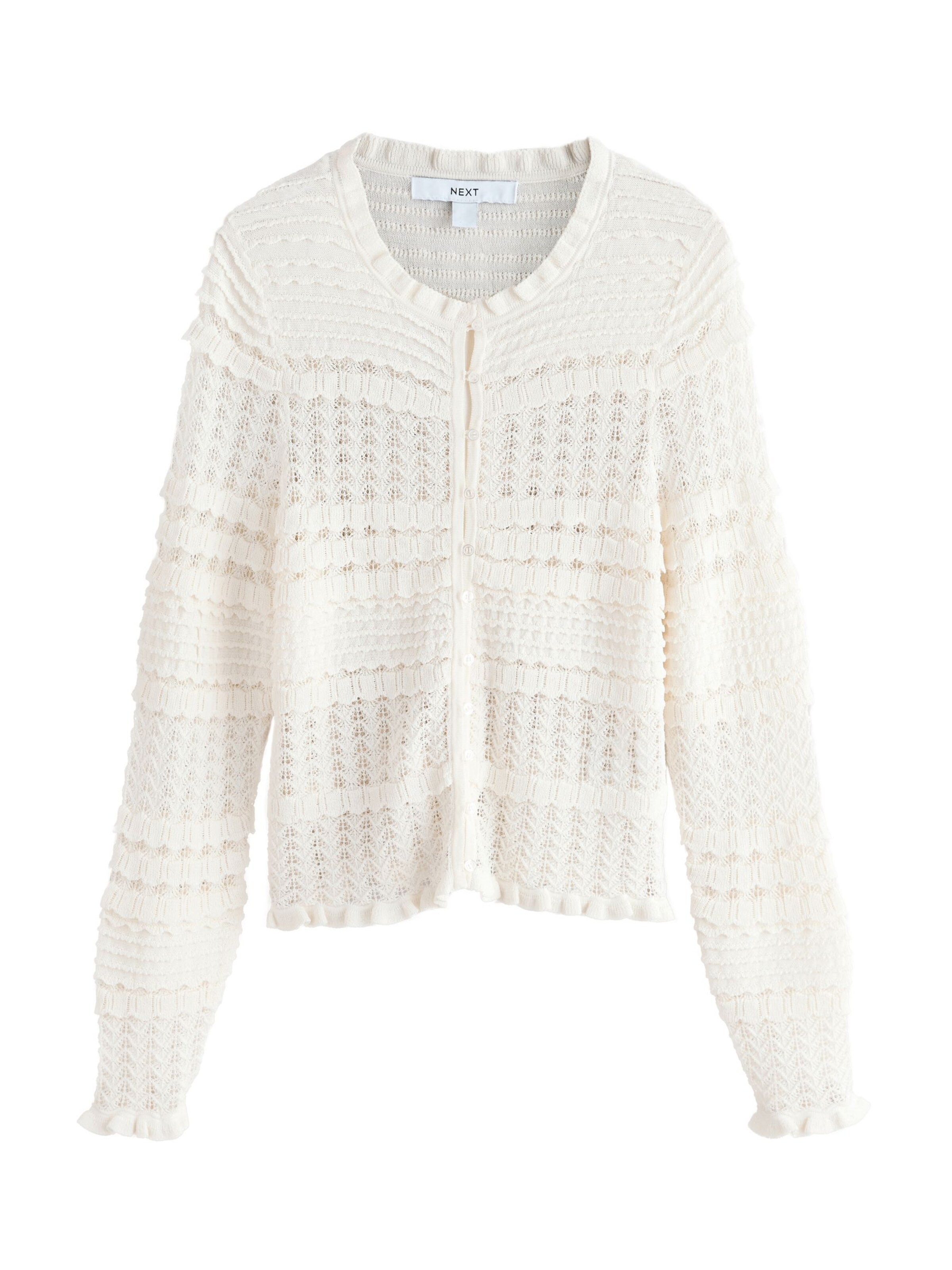 Next Strickjacke in Beige: Vorderseite