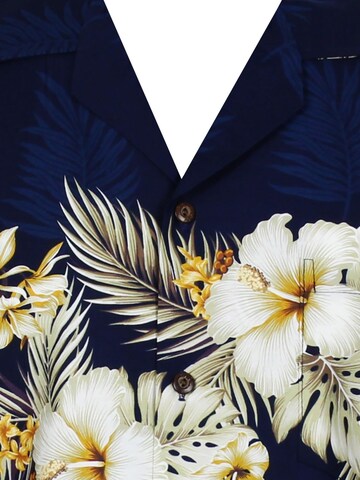 Pacific Legend Regular Fit Hemd 'Blumen'‌‌‌‌‌‌‌ in Blau