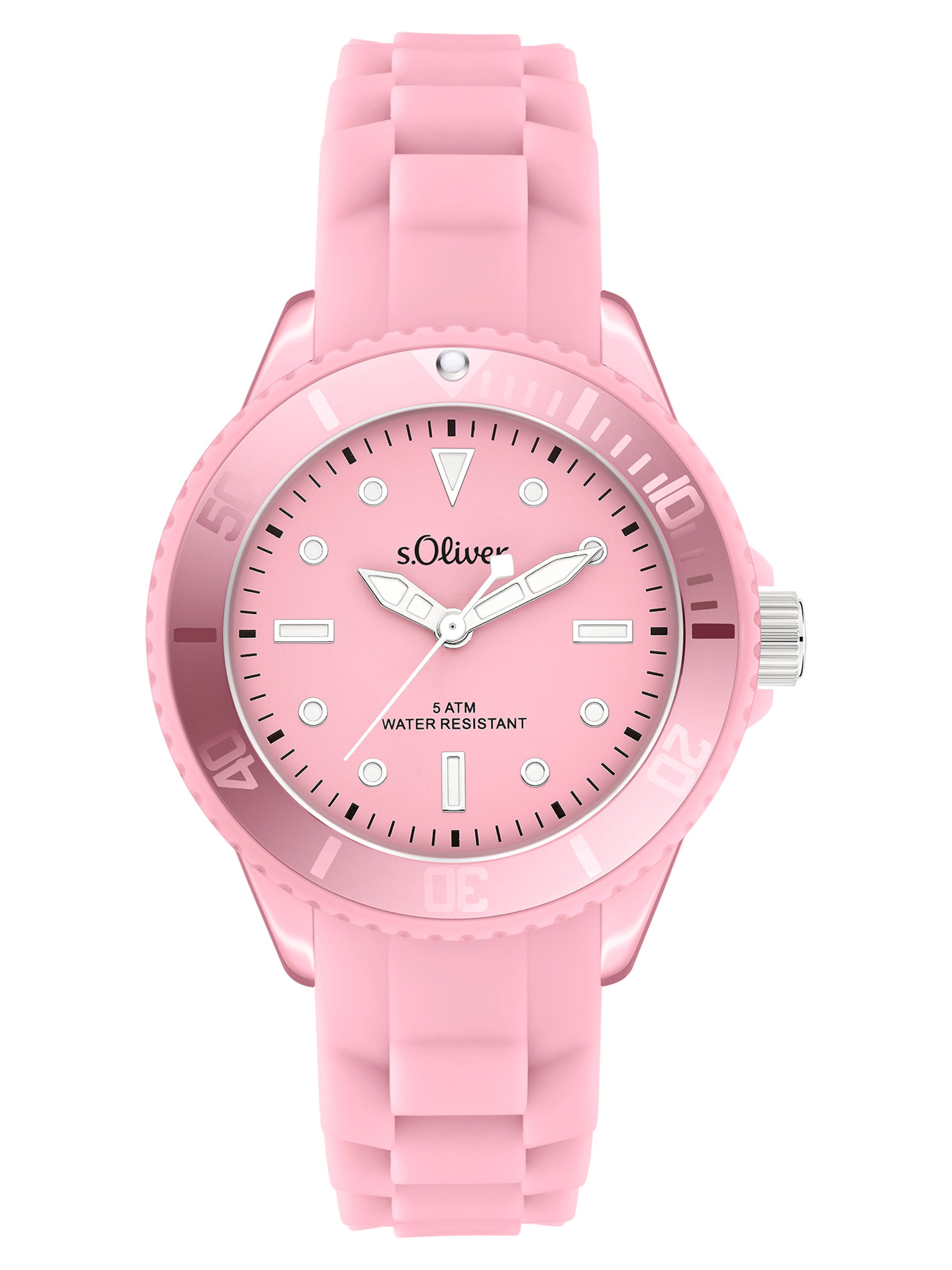 s.Oliver Analog Watch in Pink: front