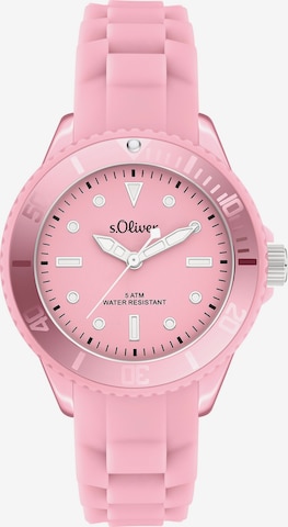 s.Oliver Analog Watch in Pink: front