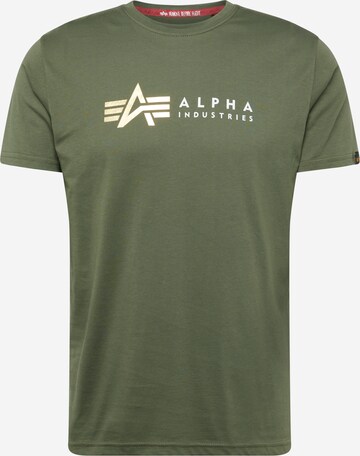 ALPHA INDUSTRIES - Camisa em verde: frente