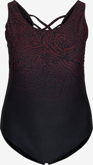 Costum de baie întreg 'SDASIA' Swim by Zizzi pe roșu vin / negru, Vizualizare produs