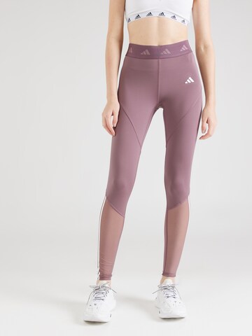 ADIDAS PERFORMANCE Skinny Sports trousers 'Hyperglam' in Purple: front