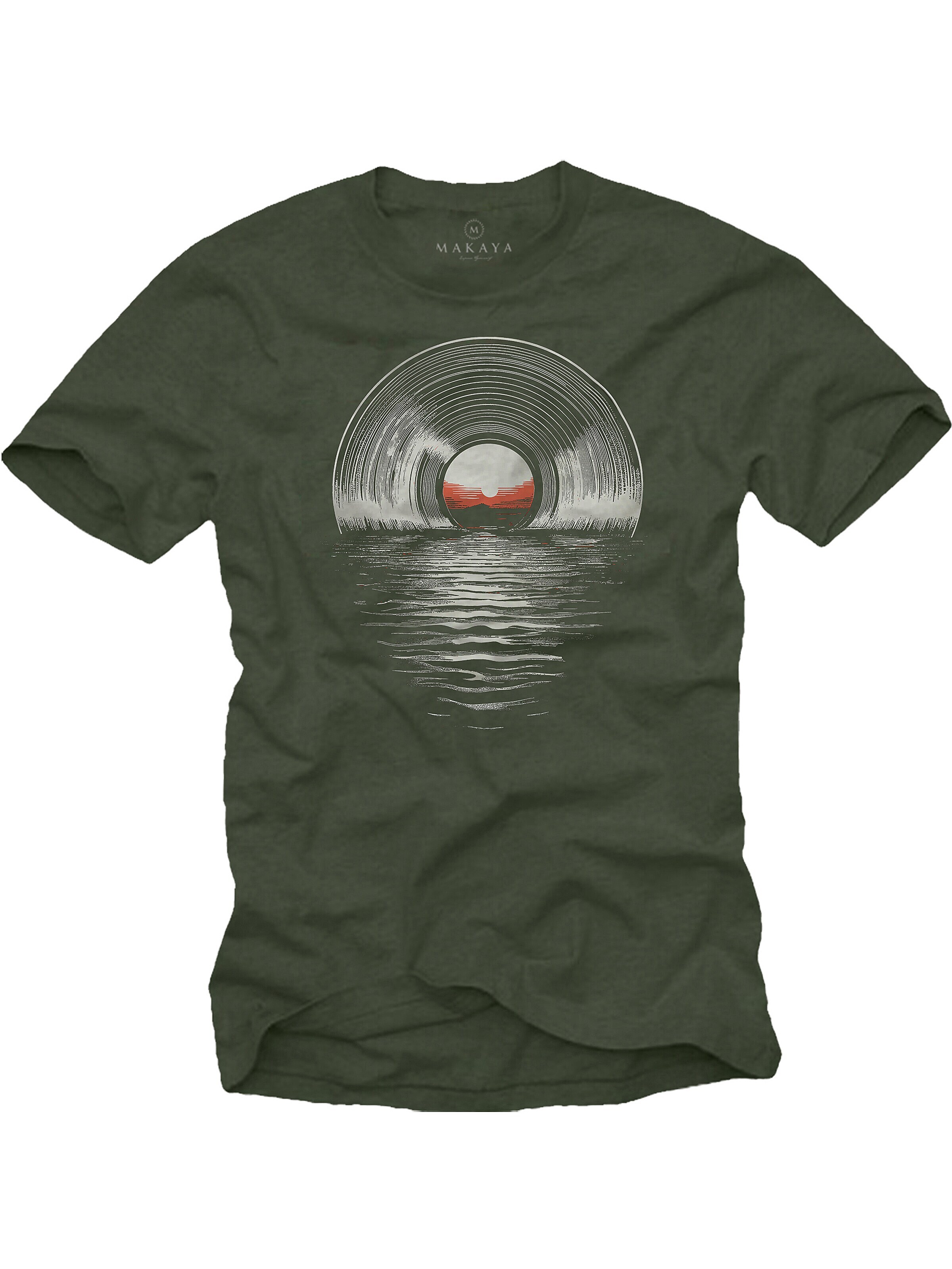 MAKAYA Shirt 'Sea Record' in Green: front