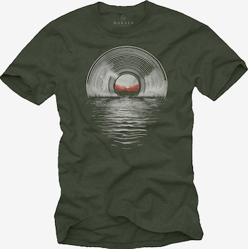 MAKAYA Shirt 'Sea Record' in Green: front