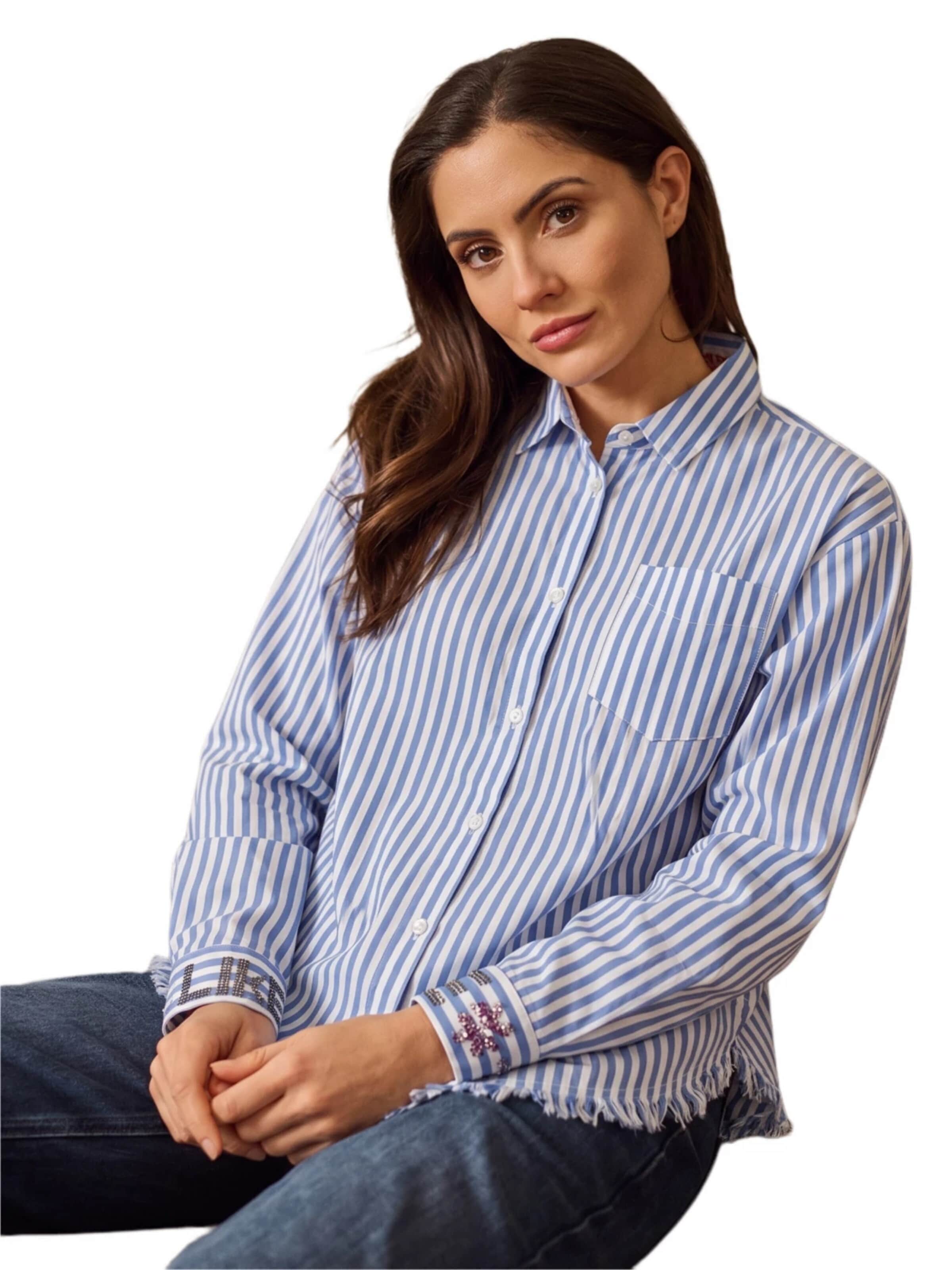 LIKS. Munich - Blusa en azul: frente