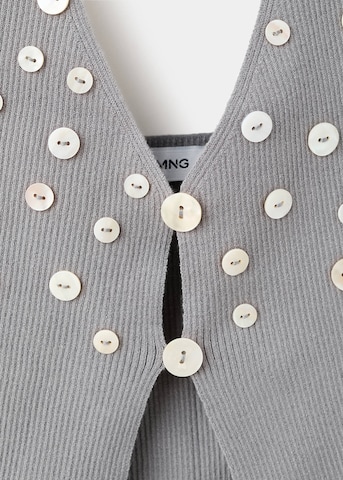 MANGO Stricktop 'Bouton' in Grau