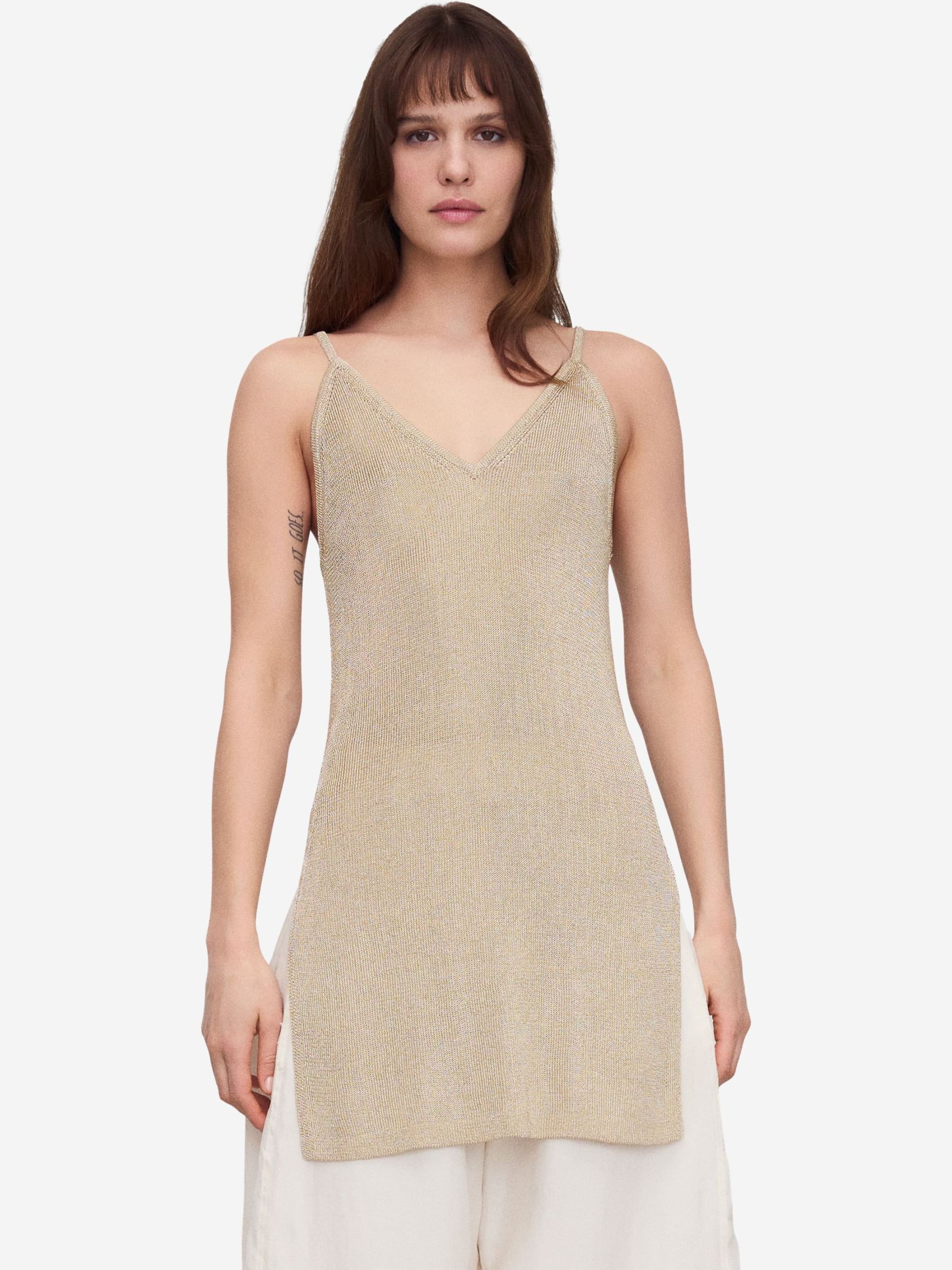 Adolfo Dominguez Top in Gold: front