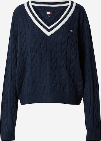 Pull-over Tommy Jeans en bleu : devant