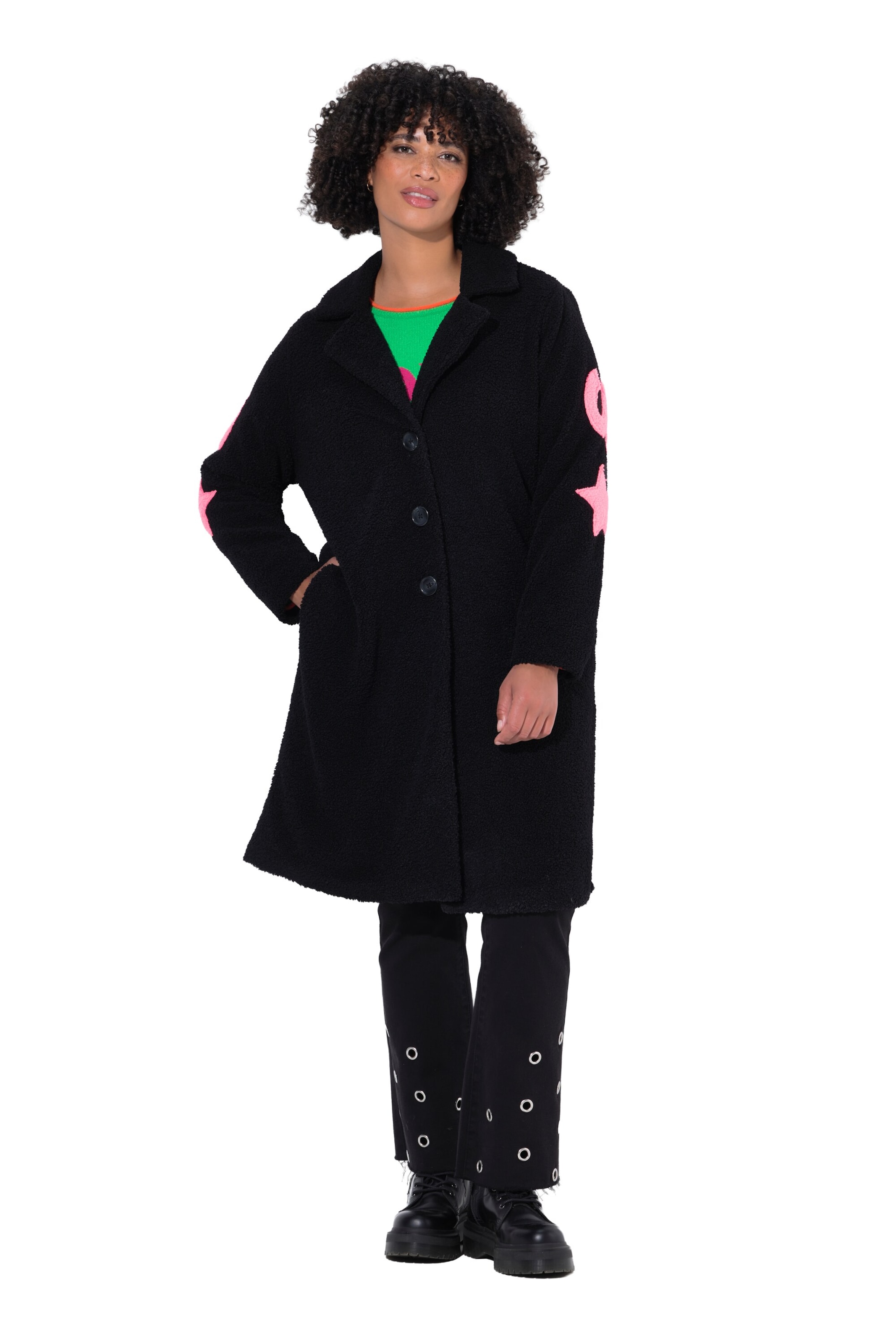 Angel of Style Tussenmantel in Zwart: voorkant