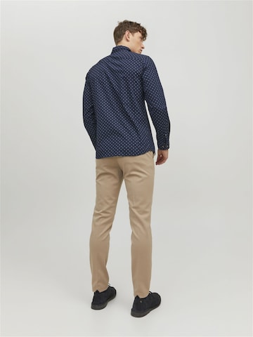 JACK & JONES Slim Fit Hemd 'JJETrekota' in Blau