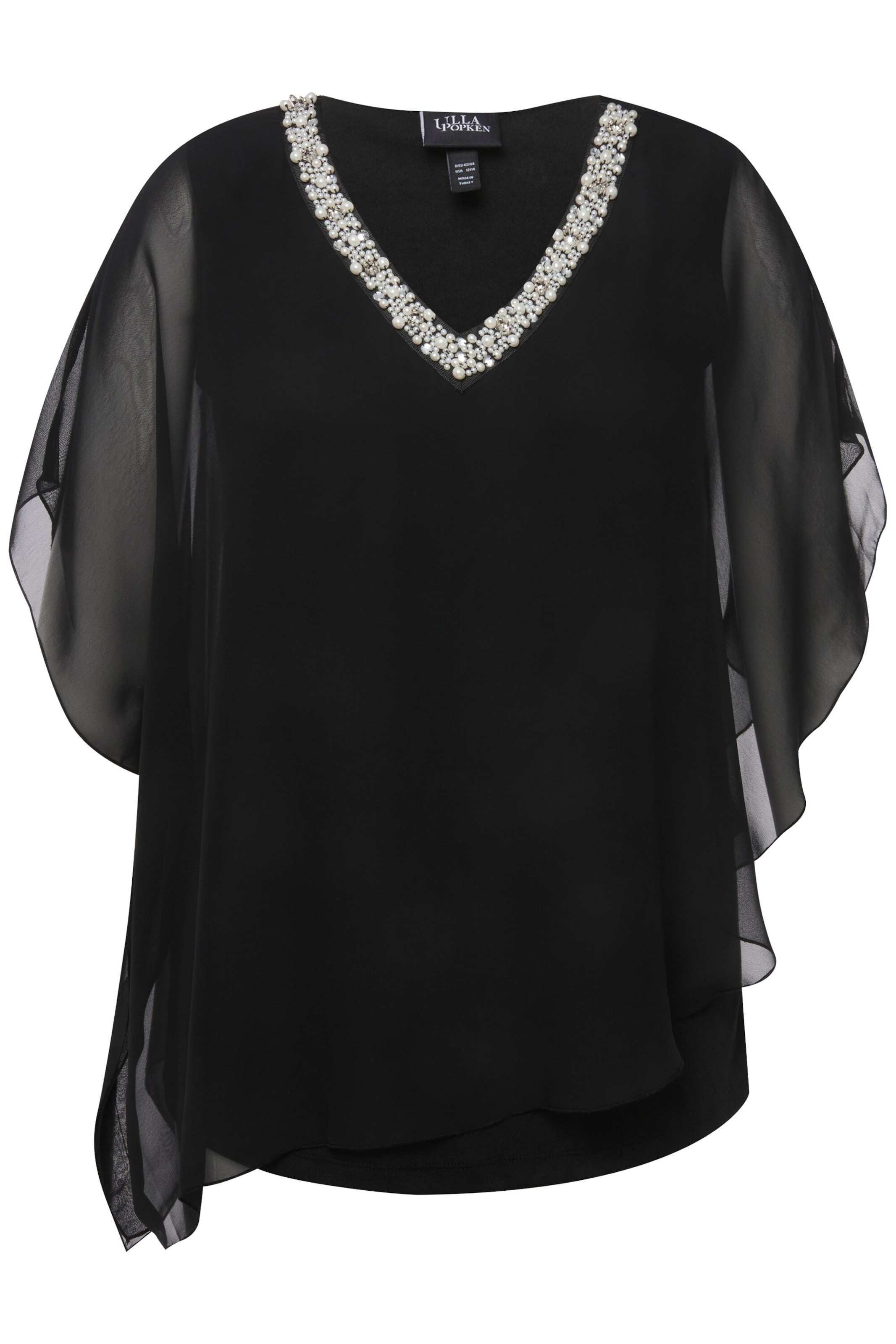 Ulla Popken Blouse in Zwart: voorkant