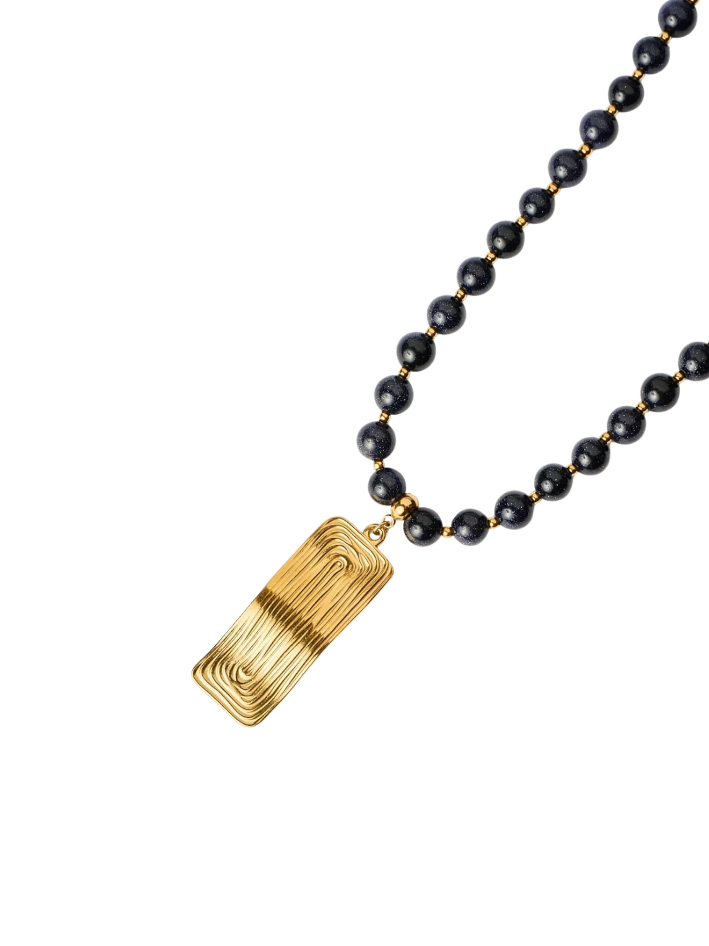 THE GEM STORIES JEWELRY Necklace 'Midnight Geometry Necklace' in Black