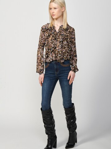KOROSHI Bluse i blandingsfarvet