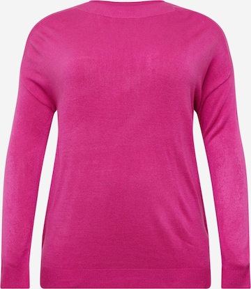 ONLY Carmakoma Sweater 'AMALIA' in Pink: front