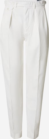 Polo Ralph Lauren Hlače z naborki | bela barva: sprednja stran