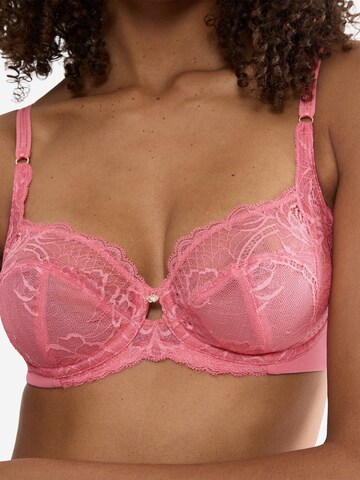 TRIUMPH Balconette Bra 'Florale Wild Peony Florale' in Pink