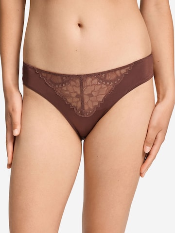 Slip ' Azelia ' Hanro en marron : devant