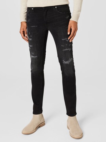 JACK & JONES Skinny Jeans 'GLENN' in Black: front