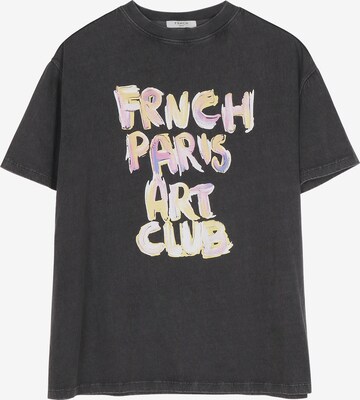 FRNCH PARIS Tričko 'Art' – šedá: přední strana