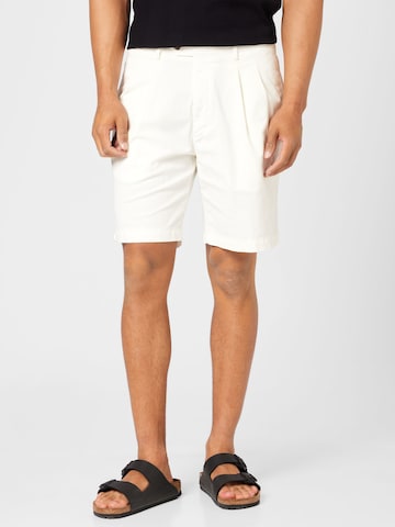 Regular Pantalon à pince Oscar Jacobson en blanc : devant