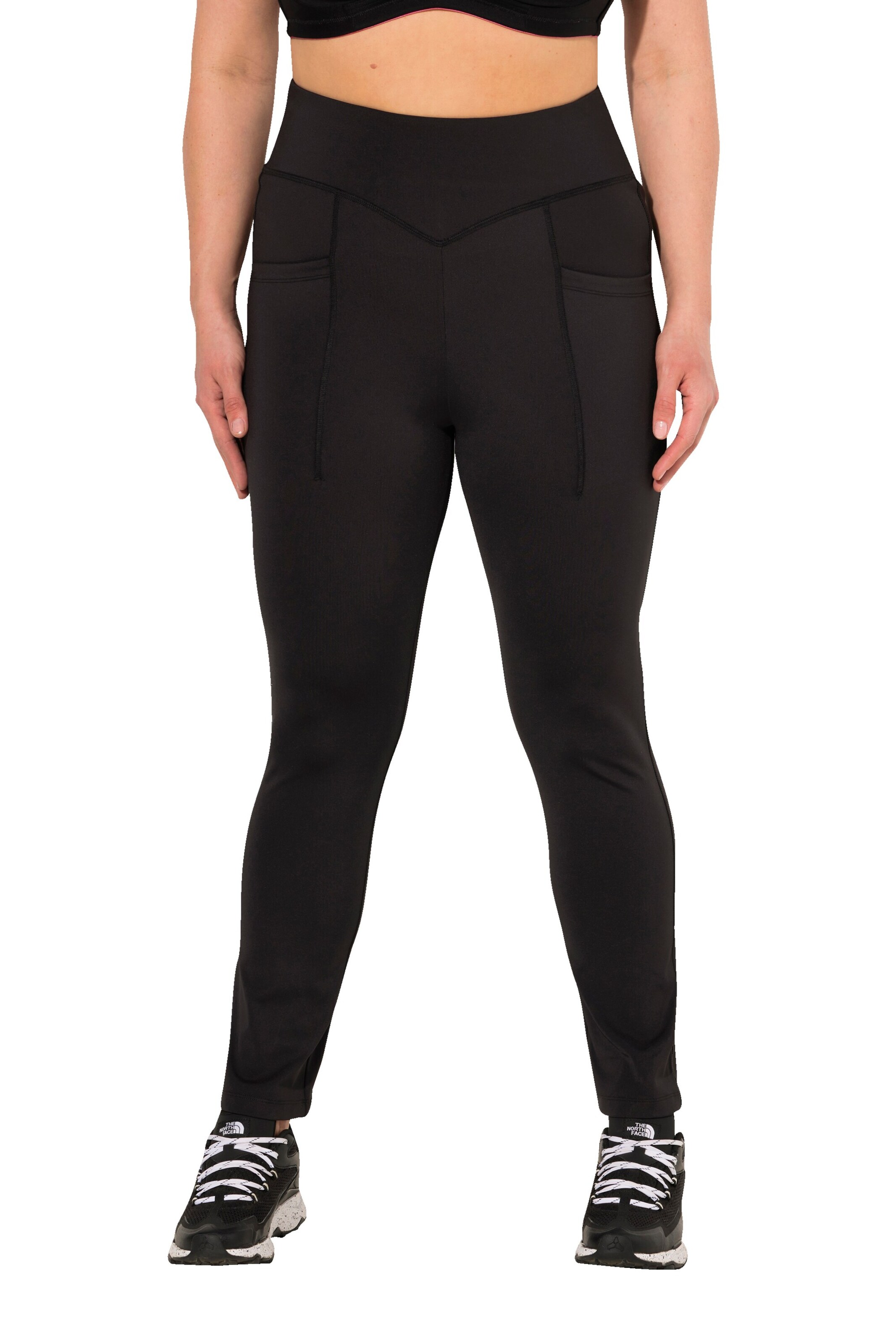 Ulla Popken Regular Hose in Schwarz: Vorderseite