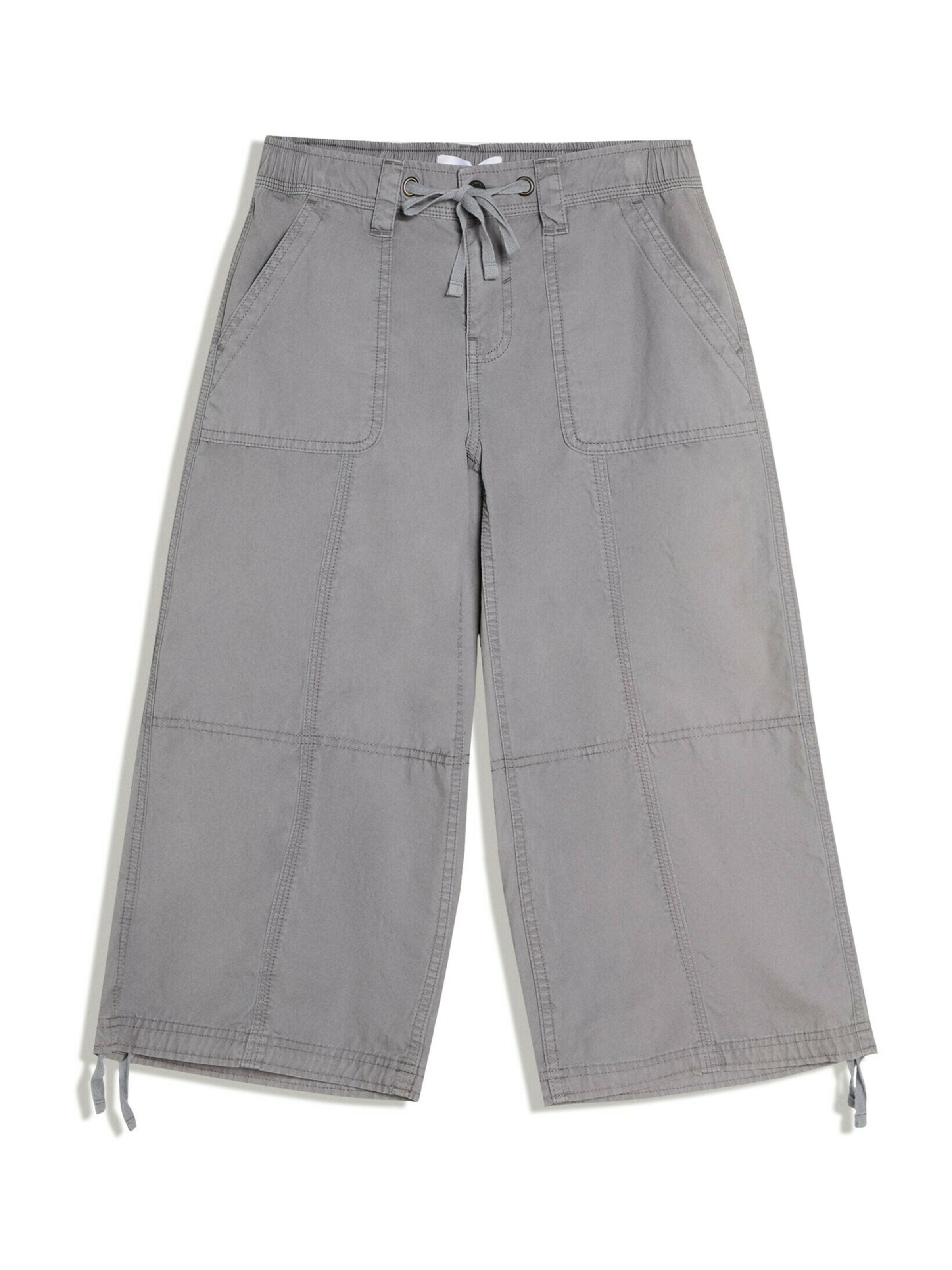 Bershka Pants in Grey: front