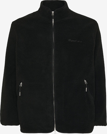 Jack & Jones PlusFlis jakna 'JORNORREBRO' - crna boja: prednji dio