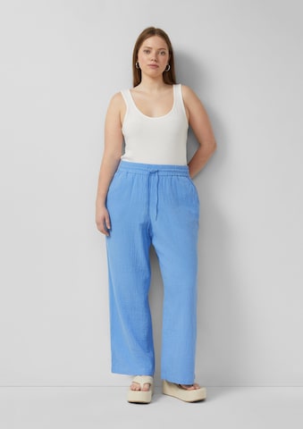 QS Wide leg Broek in Blauw