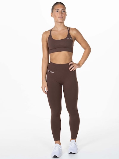 Divina Workout Pants 'Prime' in Chocolate / White, Item view