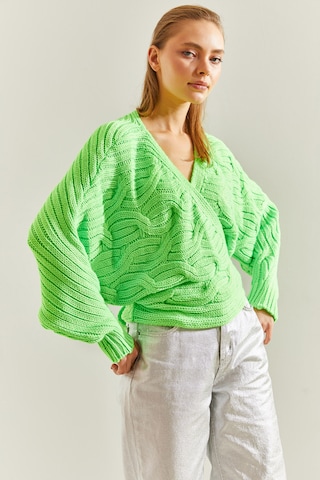 Bianco Lucci Sweter w kolorze zielony