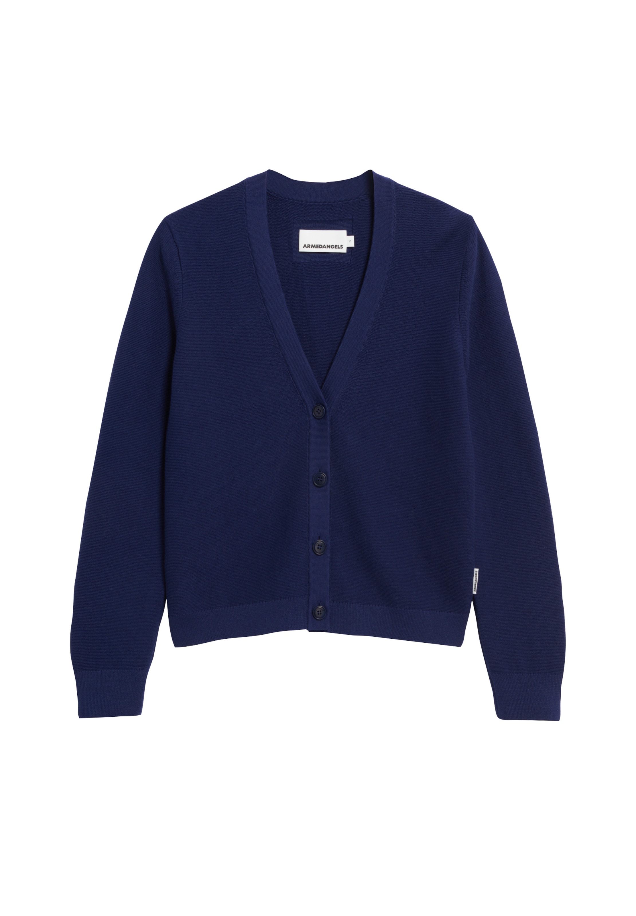 ARMEDANGELS Strickjacke MENAAL LINKS in Blau: Vorderseite