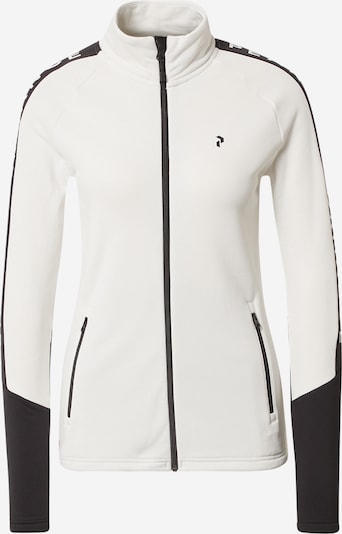PEAK PERFORMANCE Athletic Fleece Jacket 'Rider' in Black / White, Item view