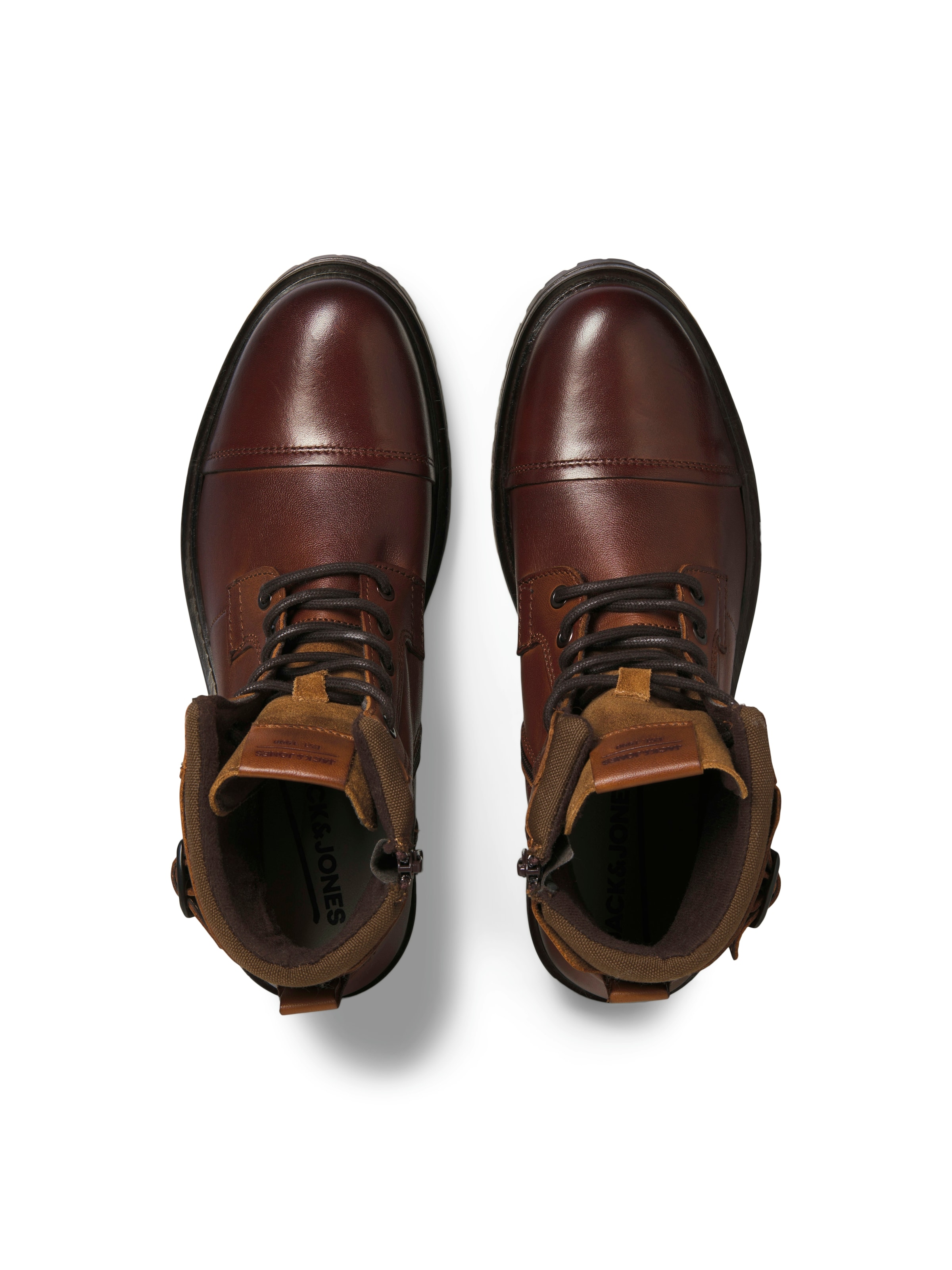 Bocanci cu șireturi 'JFWDexter' de la JACK & JONES pe maro