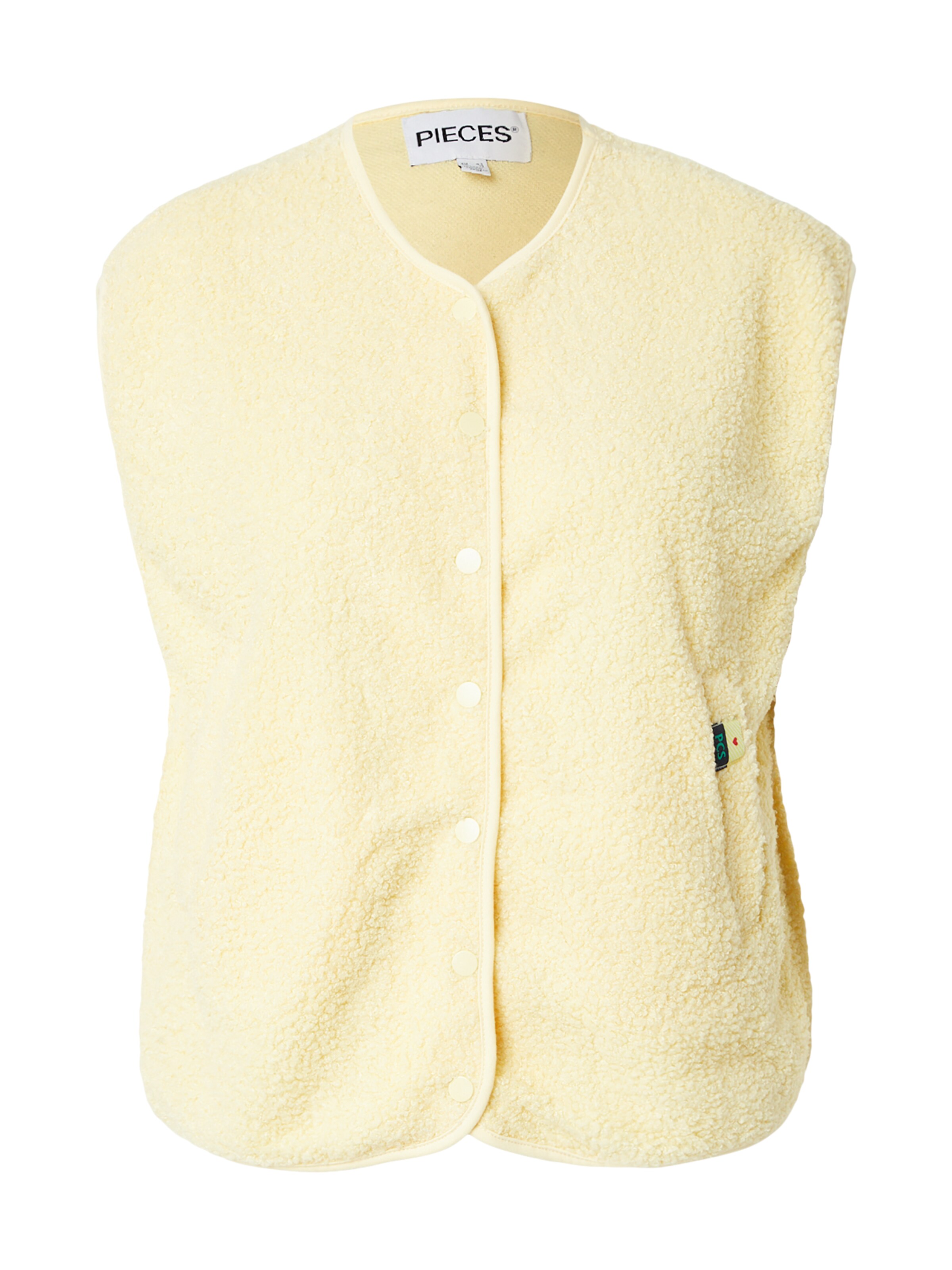 Gilet 'PCKATTY' di PIECES Curve in giallo: frontale