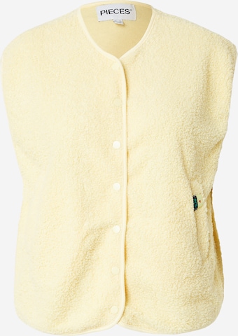 Vestă 'PCKATTY' de la PIECES Curve pe galben: față