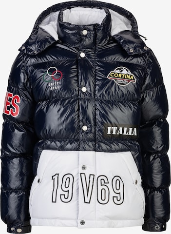19V69 ITALIA Зимно яке 'Jacob Wintergames' в синьо: отпред