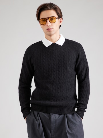 Pull-over Lindbergh en noir : devant