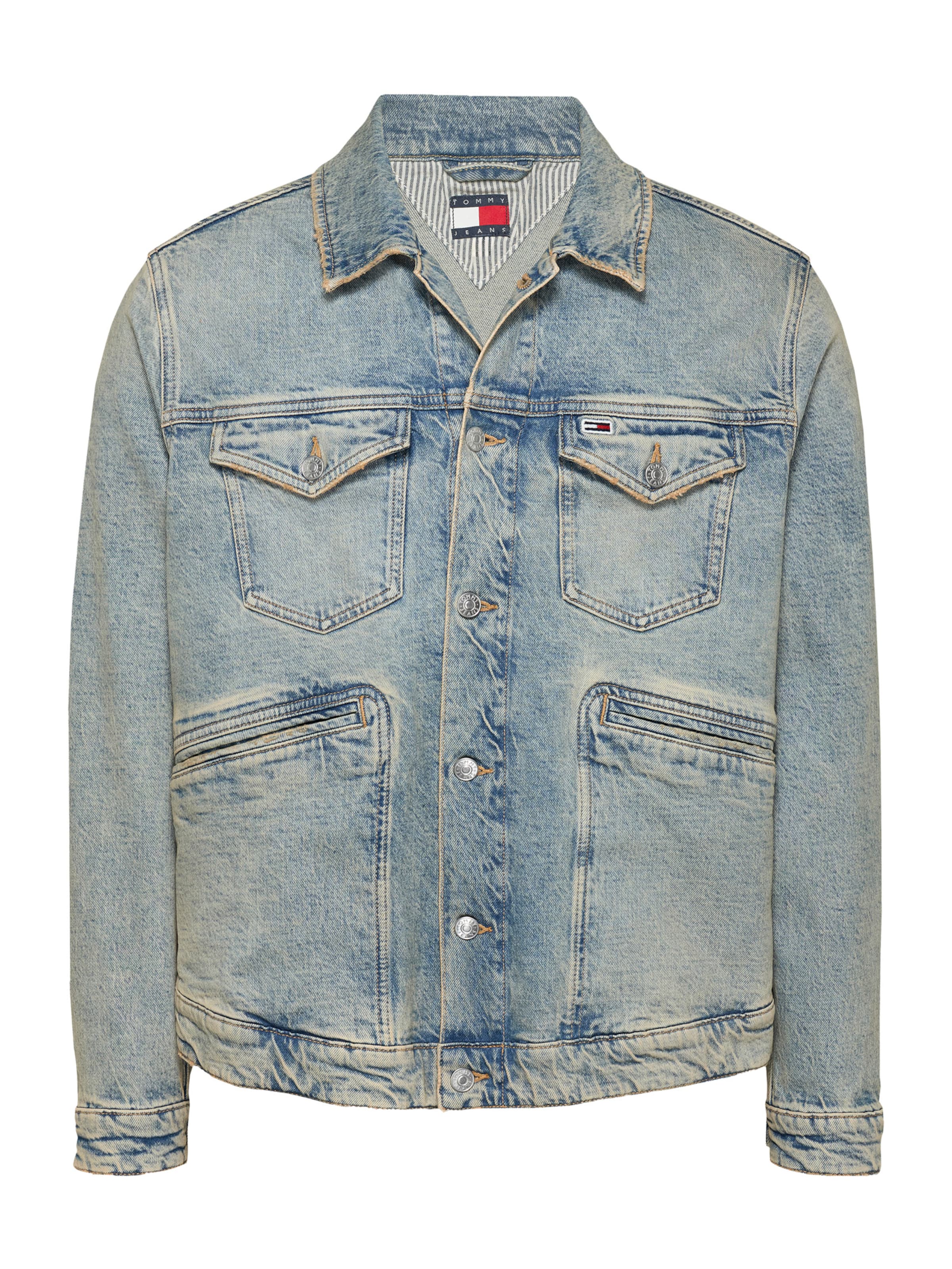 Tommy Jeans Jacke 'ISAAC' in Blau: Vorderseite