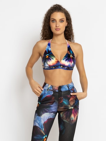 JIORO Triangle Bikini top 'VIOLET' in Mixed colours