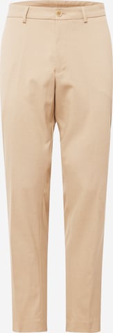 s.Oliver - Slimfit Pantalón de pinzas en marrón: frente