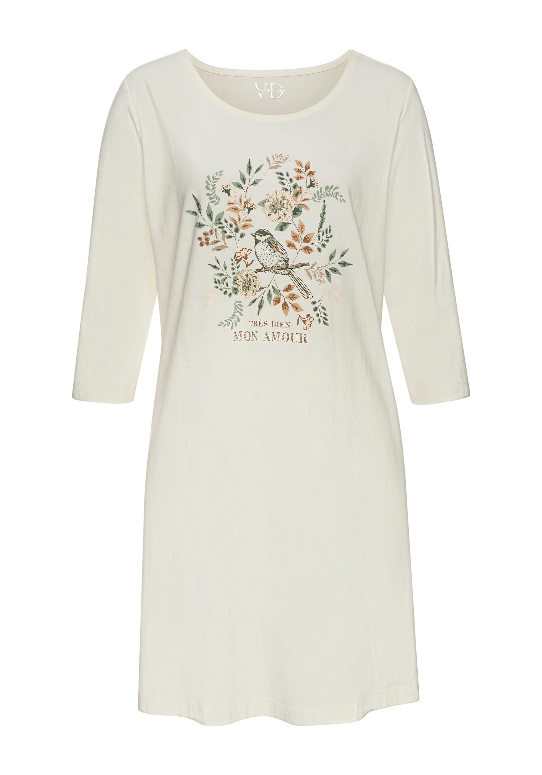 VIVANCE Nachthemd in Beige: Vorderseite